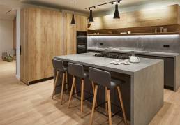 Cocina de madera moderna